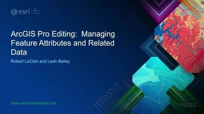 ArcGIS Pro Editing:  Managing Feature Attributes and Related Data