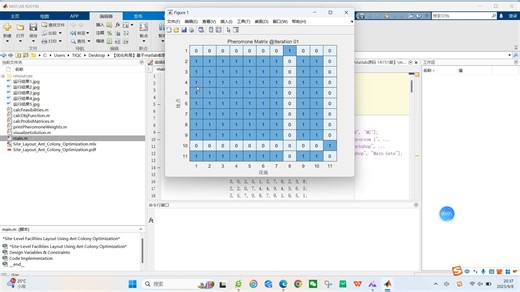 【优化布局】基于matlab蚁群算法ACO求解建筑工地设施布局优化问题【含Matlab源码 14151期】
