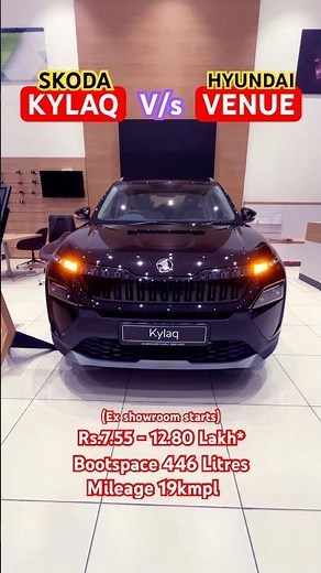 Skoda KYLAQ vs VENUE, ₹7.55* Lakh #skodakylaq #kylaq