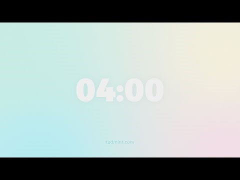 4 Minute Countdown Timer ⏱ Gentle Chime + Pastel Animated Background