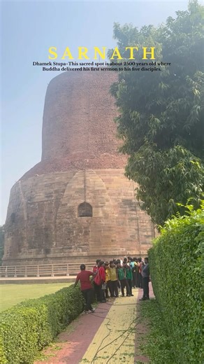 SARNATH-This spot is about 2500 years old where Buddha delivered his first sermon to his 5 disciples