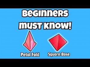 9 BASIC origami folds and bases EVERY beginner needs to know!