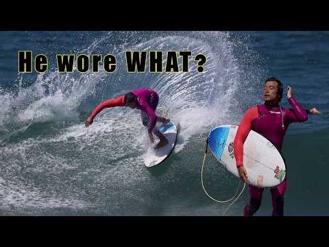 Pro Surfer Tries The "Wear Your Girlfriends Wetsuit" Challenge