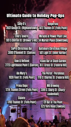 9K views · 107 reactions | ❄️ The Ultimate Guide to Holiday Pop-Ups in Baltimore! ❄️ #eatmorebemore #holidaypopup #holidays #baltimorefoodies #dmvfoodiecrew | Eatmorebemore | Facebook