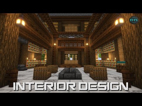 Minecraft WOODEN INTERIOR DESIGN - Decoration TUTORIAL