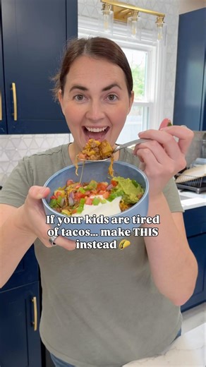 Loaded Potato Taco Bowl 🌮 Crispy, Cheesy & EASY Dinner! #easydinner #dinnerideas #momlife