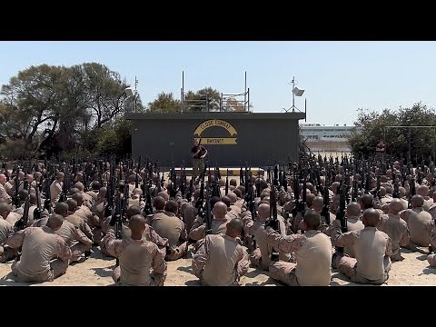 Bayonet Techniques with U.S. Marine Corps Recruits of Bravo Company
