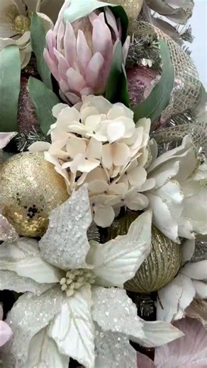 Decorate Flowers Christmas tree #decor #decoration #christmastree #christmas #christmastrees