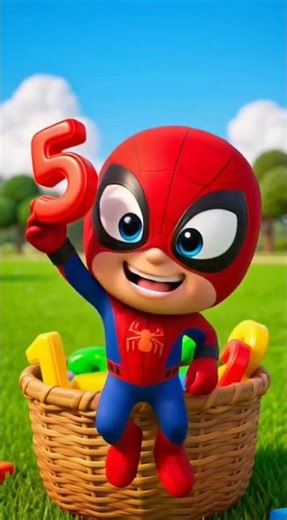 Cute Spider-Man Pulls Numbers 1 to 5! 😍 Toddler Counting