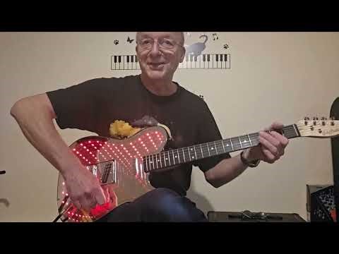 Harley Benton Infinity Mirror Guitar with sound to light and hot rail pickup.