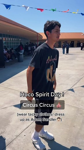 Circus Circus Day🎪 (wear tacky clothes/ dress up as Adam Sandler👨🏻) Next spirit day is New York, New York so wear your Y2K aesthetic clothing🌟 #gojags #asb #ChewTheVibes #sfhs #fyp #xyzbca #foryoupage #spiritday