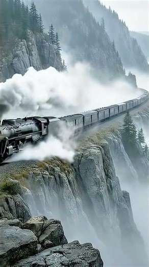 Massive Train Passing by the Railway Station#steamlocomotive #train #steam