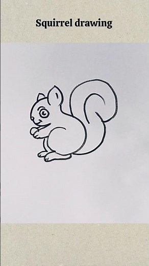 squirrel drawing easy step by step #drawing