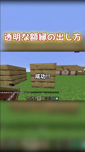 【Minecraft】 透明な額縁の入手方法 how to get invisible item frame 【コマンド】#マイクラ #コマンド #マインクラフト #minecraft