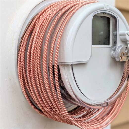 Handmade Copper Tensor Ring for Smart Meter | Fits Standard Electric Meter Cover | Copper EMF Decor Ring | Outdoor Home Accent - Etsy