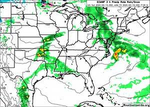 Weather this week. Storms up north today. Storms middle US Monday/Tuesday. High locked in for the SE keeping things kinda quiet. And warm. Future radar to Friday PM here. www.mikesweatherpage.com | Mike's Weather Page