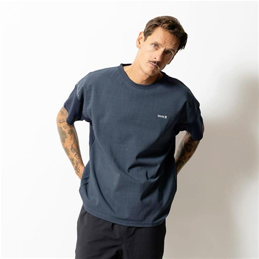 ROARK ロアーク Tシャツ メンズ 半袖Tシャツ 速乾Tシャツ ドライTシャツ ストレッチ 接触冷感 吸水速乾 抗菌 防臭 DELTA QD S/S TEE RTJPD1220-SBL 26SU