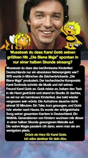 Karel Gott: Die goldene Stimme aus Prag und ein halbstündiger Hit 🐝 #derroteteppich #legende