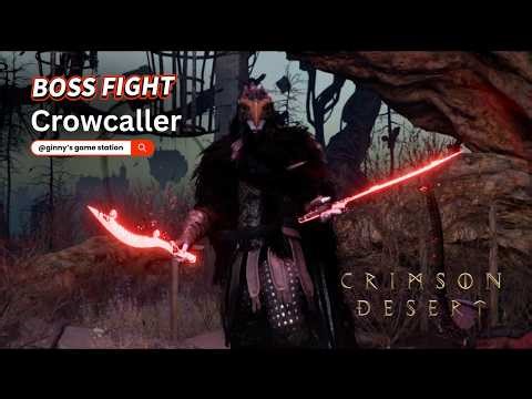 Crimson Desert Crowcaller Boss Fight with Darkbringer Sword
