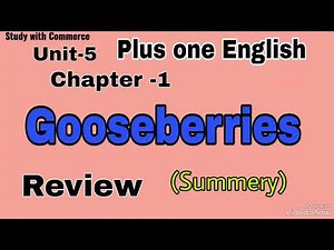 Plus one English unit 5 Chapter 1 Gooseberries review /Summary.