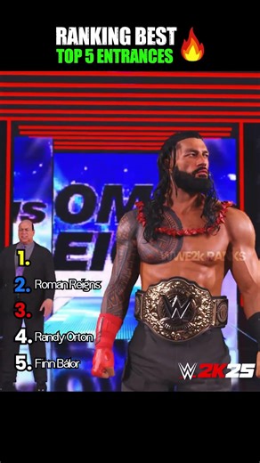Ranking Top 5 Best Entrances in WWE 2k25 Finishers #shorts #wwe2k25
