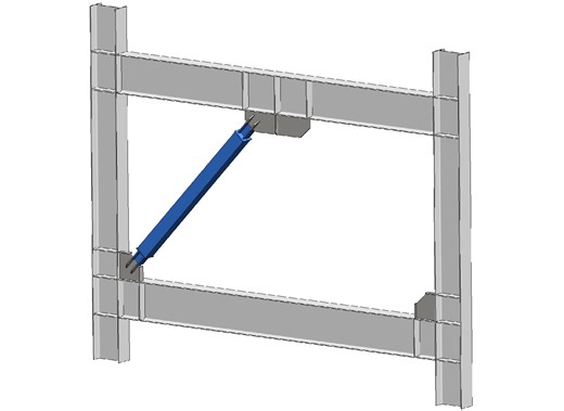 钢结构人字形BRB安装方案—分离式