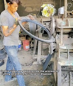 Cutting an old tire! | Quick Turtle