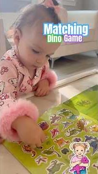 🦖Dinosaur Matching Game 🦕 Toddler entertainment • Reusable Stickers • Airplane toys • 17 months
