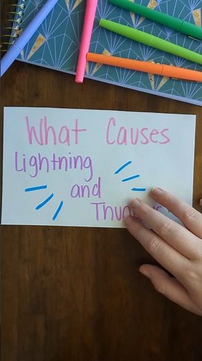 What causes lightning and thunder? ⚡️ Explained in 30 seconds ⛈️ Fun science facts for kids
