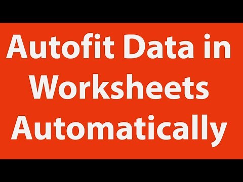 Autofit Data in Excel Worksheets Automatically