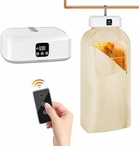 Portable Clothes Dryer, Electric Laundry Dryer with Remote Control, Foldable Mini Drying Machine With Dryer Bag for Apartment, RV, Travel, Home for Light Clothes, Underwear, Baby Clothes