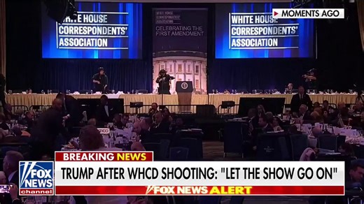 I got under the table as soon as I saw the guys with guns pointing out at the dinner crowd. Very thankful to the brave Secret Service officers and agents who kept us safe tonight