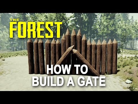 The Forest PS4 How to Build a Gate | The Forest