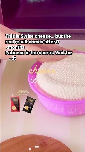 This is Swiss cheese but the real result comes after 9 months.Patience is the secret. Wait for it…