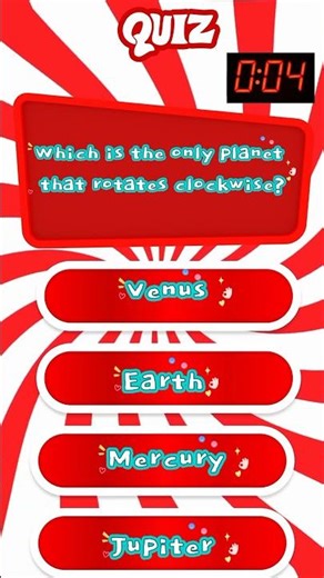 Which Is the Only Planet That Rotates Clockwise? 🌍 | GK MCQ #Shorts #quiz #gkskills #quiztime