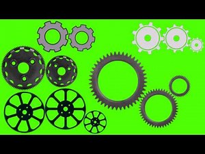 Cogwheel Spin Rotation - Green Screen Animation