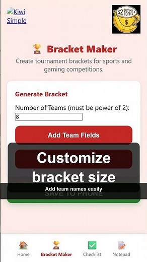 Bracket Maker Showcase — Free Online Tool | Kiwi Simple