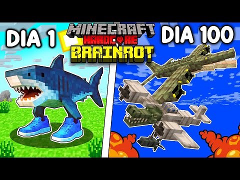 🐊✈️Sobreviví 100 DÍAS en un APOCALIPSIS BRAINROT ITALIAN en Minecraft HARDCORE!