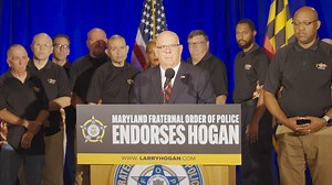 Today in Baltimore City, I was proud to receive the official and unanimous endorsement of the Maryland State Fraternal Order of Police. Watch the full press conference: | Governor Larry Hogan