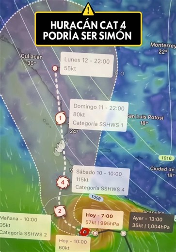 Huracán Simón: ¿posible categoría 5 y cómo se vería?
