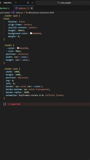 how to make basic loader #coding #html #htmlcss #tutorial #tutorials #frontend