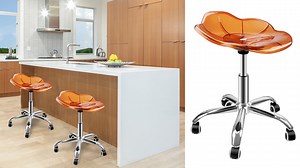 Watch Height Adjustable Rolling Swivel Salon Stool Chair on Amazon Live