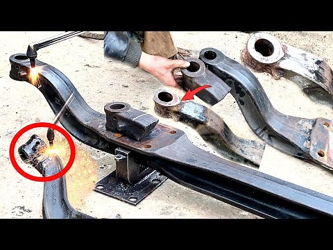 Amazing process of Broken Front Axle Repairing || How to Rebuild Truck Front Axle||