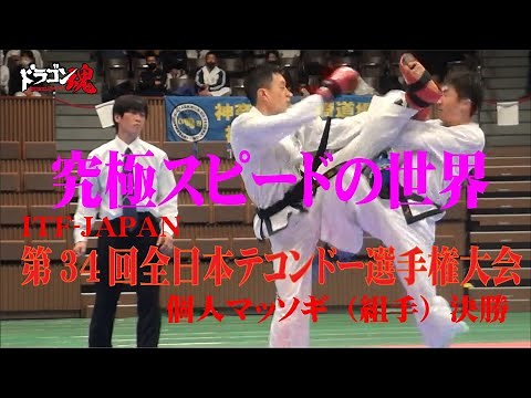 第34回全日本テコンドー選手権大会 個人マッソギ（組手）決勝