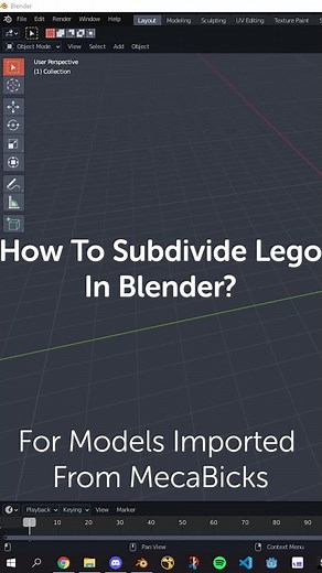 Blender Tutorial: Subdividing Lego Pieces in Mecca Bricks