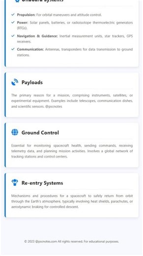 Overview of Spacecraft Systems and Subsystems