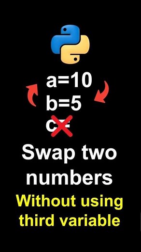 🚀 Python Program #2: Python Trick: Swap Variables Without Extra Variable! 💡