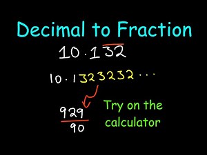How to convert recurring decimals to fractions
