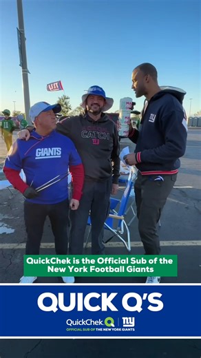 Fans football subs = game day done right Brandon London TV #OfficialSuboftheNewYorkGiants | QuickChek