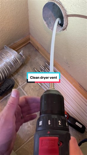 How to clean your dryer vent. This is a quick home maintenance project that will help your dryer continue to perform well. Also it could be a good project if your dryer is having issues. Sometimes clothes don’t dry properly if the airflow is blocked and this can help. #homemaintenance #diy #diyproject